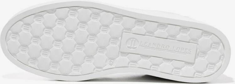 Leandro Lopes Witte Leren Lage Top Sneakers White Heren