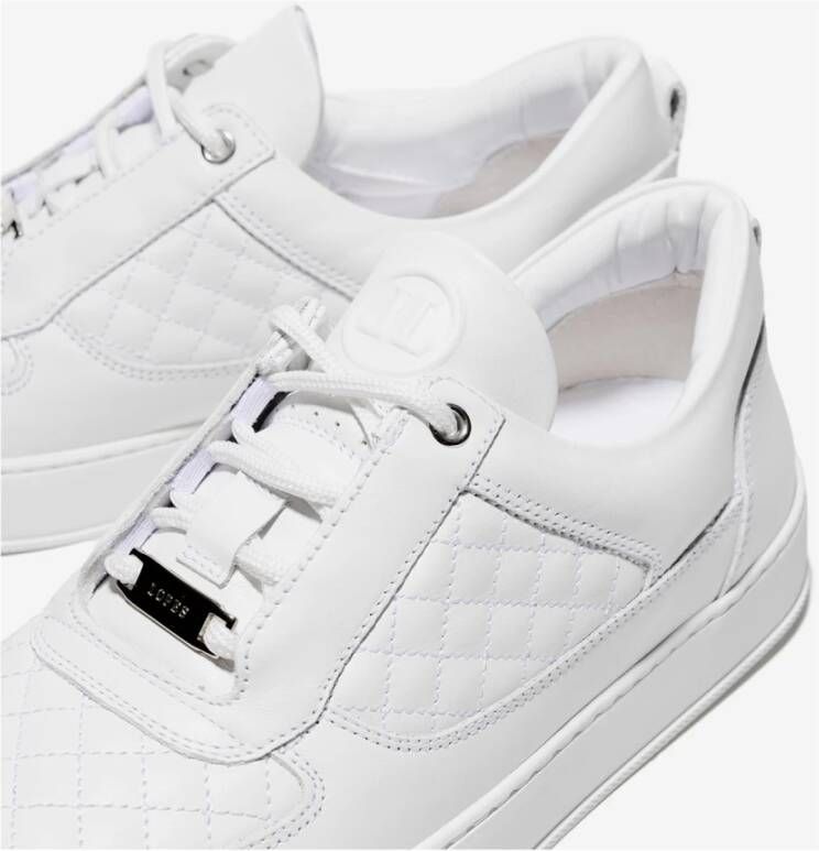 Leandro Lopes Witte Leren Lage Top Sneakers White Heren