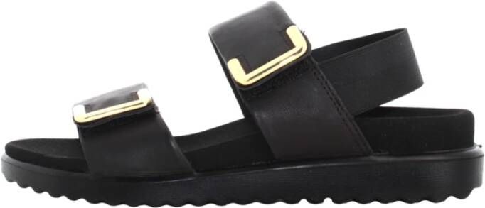 legero Zwarte Sandalen Dames Wijdte G Black Dames