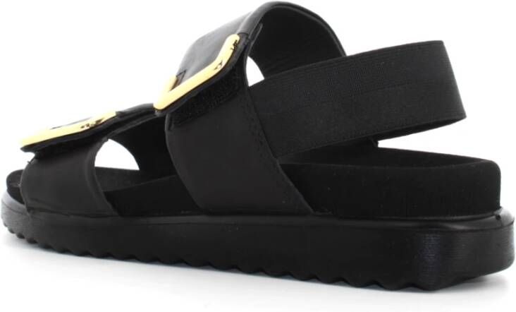 legero Zwarte Sandalen Dames Wijdte G Black Dames