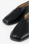 Lemaire Platte Piped Pantoffels in Zwart Leer Black Heren - Thumbnail 6