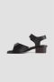 Lemaire Zwarte Leren Vierkante Sandalen Black Dames - Thumbnail 4