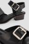 Lemaire Zwarte Leren Vierkante Sandalen Black Dames - Thumbnail 5