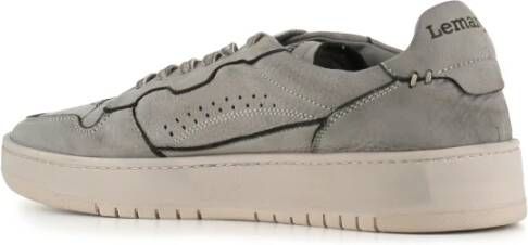 Lemargo Cement Sneaker van Zacht Leer Gray Heren