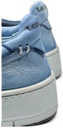 Lemargo Jannik Sneaker Hirschleder Rubberen zool jeans blauw Blue Heren