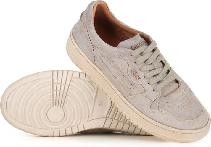 Lemargo Lichtgrijze Suède Sneakers Beige Dames