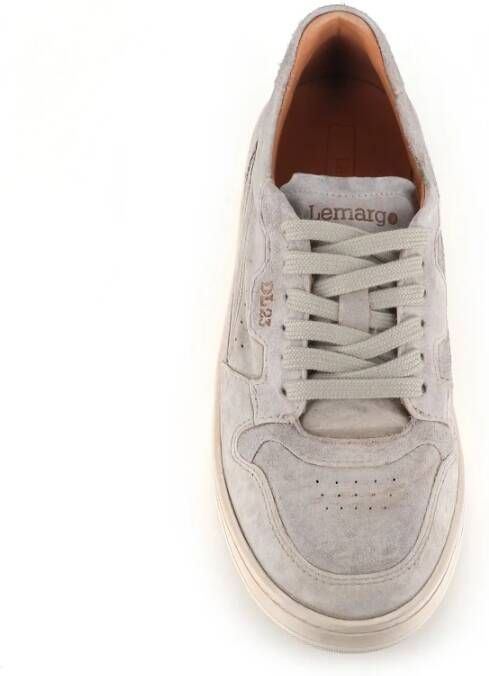 Lemargo Lichtgrijze Suède Sneakers Beige Dames