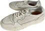 Lemargo Stone-Washed Leren Sneaker in Wit Beige Heren - Thumbnail 3