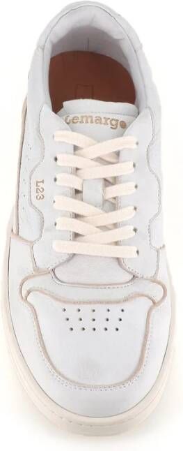 Lemargo Witte Leren Sneaker met Rubberen Zool White Heren