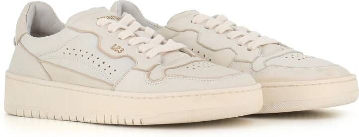 Lemargo Witte Leren Sneakers Rubberen Zool White Dames