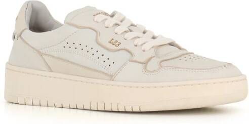 Lemargo Witte Leren Sneakers Rubberen Zool White Dames