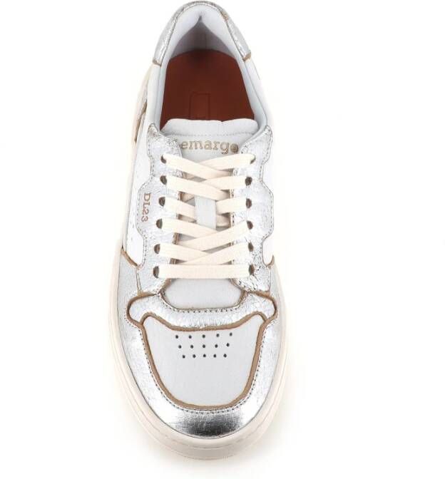 Lemargo Zilver Bicolor Sneaker van Zacht Leer Gray Dames