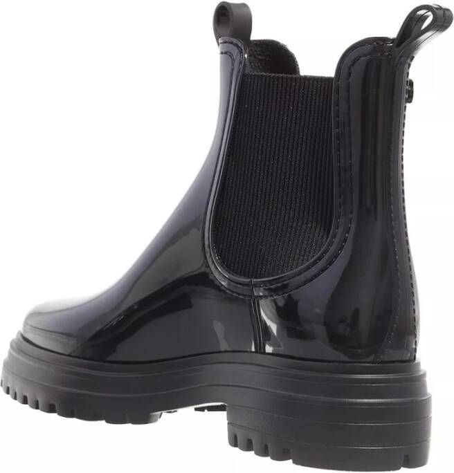 Lemon Jelly Zwarte Chelsea Boots met Logo-applicaties Black Dames