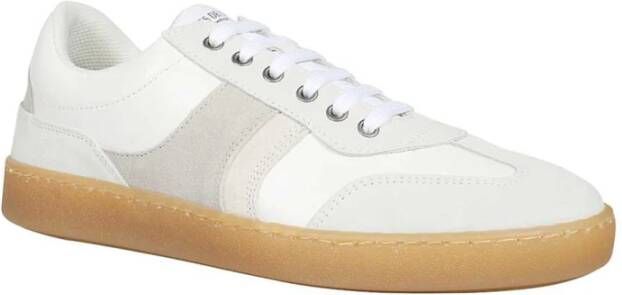 Les Deux Contrasterende leren lage sneakers White Heren