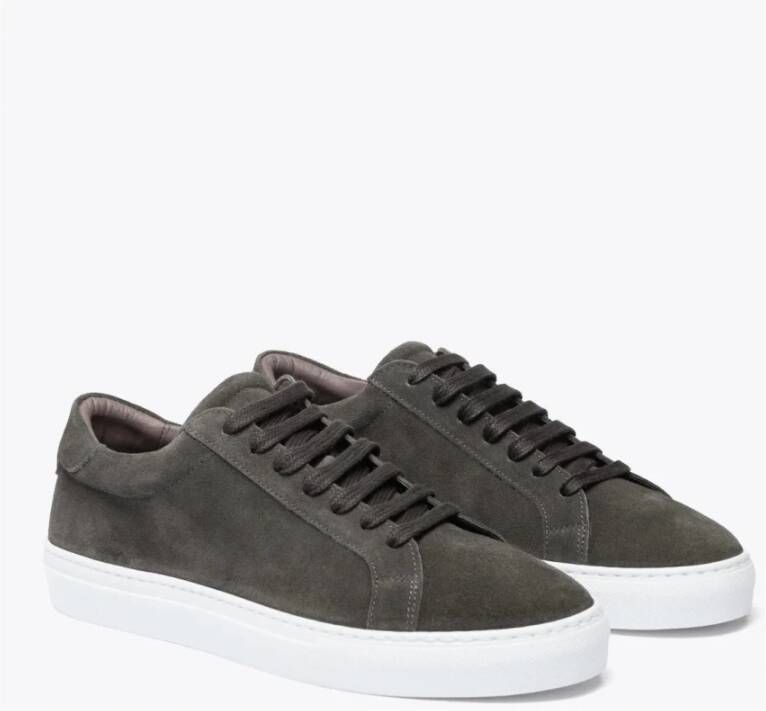 Les Deux Eenvoudige Suède Sneaker Gray Heren