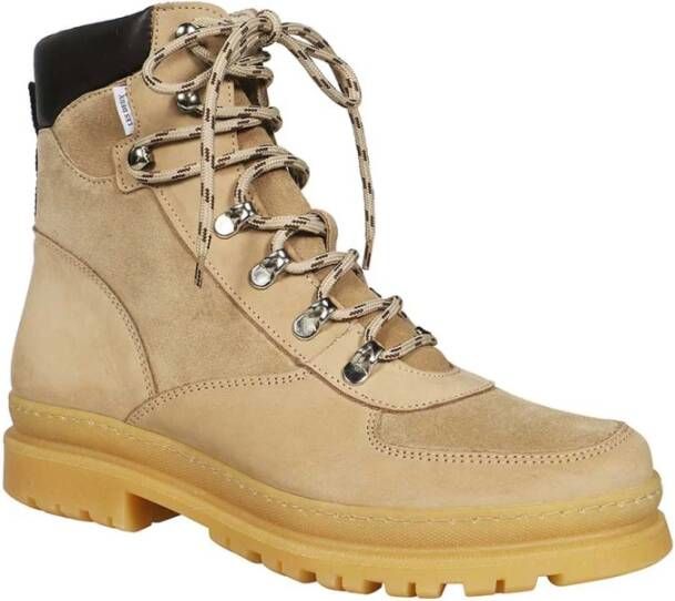 Les Deux Leren Wandelschoenen Beige Heren