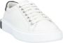 Les Hommes Witte Leren Lage Sneakers White Heren - Thumbnail 3