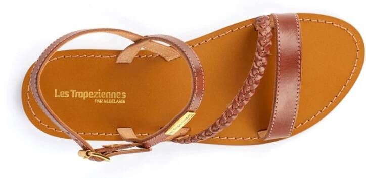 Les Tropeziennes Bruin Leren Sandalen Batresse Model Brown Dames