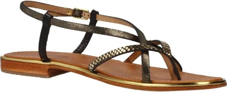 Les Tropeziennes Platte Sandalen met Bandjes Brown Dames