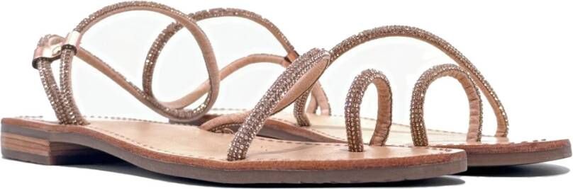 Les Tropeziennes Gouden Sandalen Hodaxa Model Ss24 Beige Dames