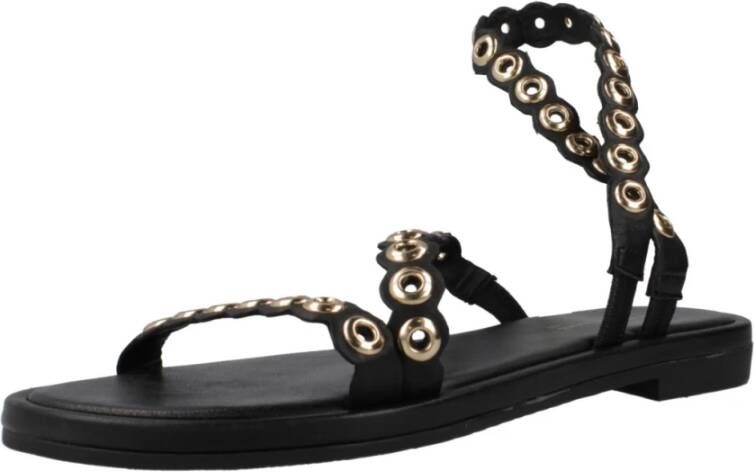 Les Tropeziennes Stijlvolle Platte Sandalen voor Vrouwen Black Dames