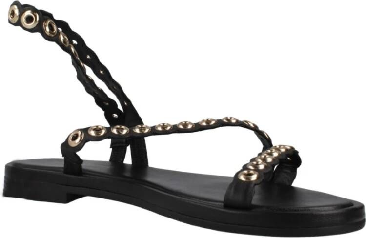 Les Tropeziennes Stijlvolle Platte Sandalen voor Vrouwen Black Dames