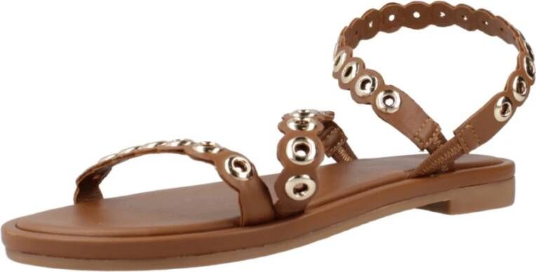 Les Tropeziennes Stijlvolle Platte Sandalen voor Vrouwen Brown Dames