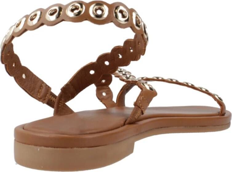 Les Tropeziennes Stijlvolle Platte Sandalen voor Vrouwen Brown Dames