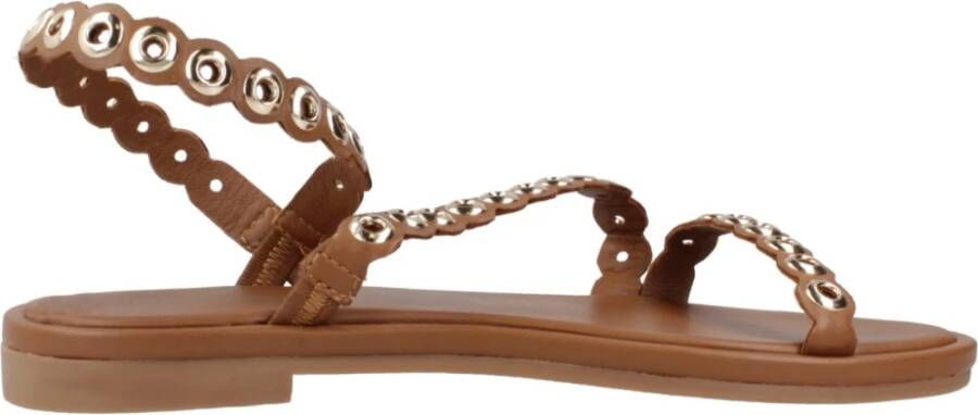 Les Tropeziennes Stijlvolle Platte Sandalen voor Vrouwen Brown Dames