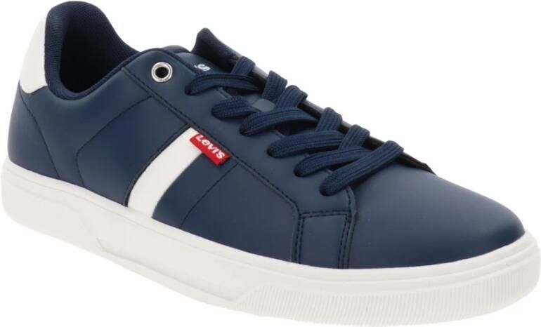 Levi's Heren Sneakers van Kunstleer met Vetersluiting Blue Heren