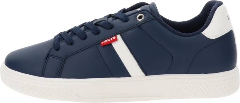 Levi's Heren Sneakers van Kunstleer met Vetersluiting Blue Heren