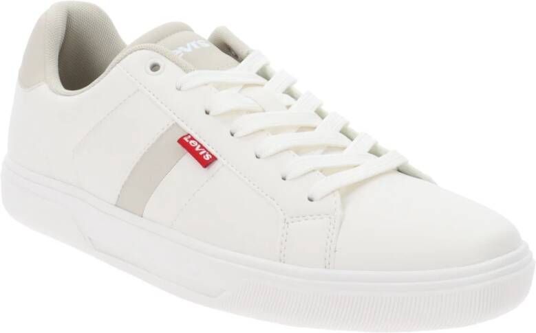 Levi's Heren Sneakers van Kunstleer Vetersluiting White Heren