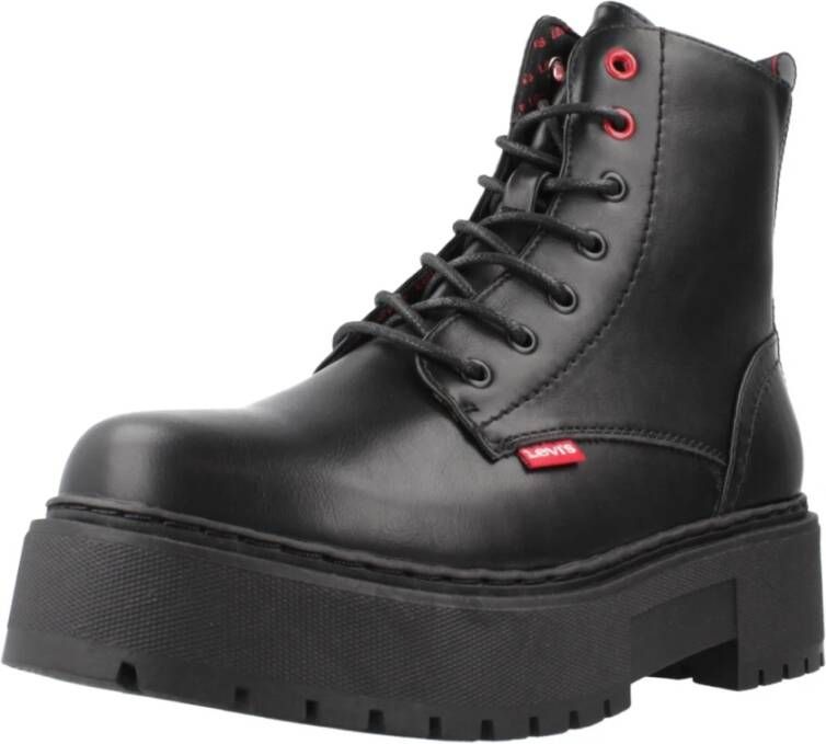 Levi's Kersen Veterschoenen Black Dames