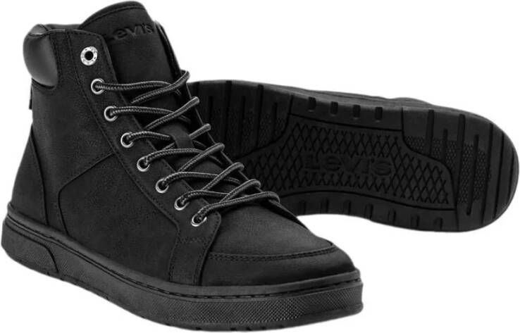 Levi's Sneakers Piper Mid Sneaker Voor Mannen Volledig Zwart Black Heren