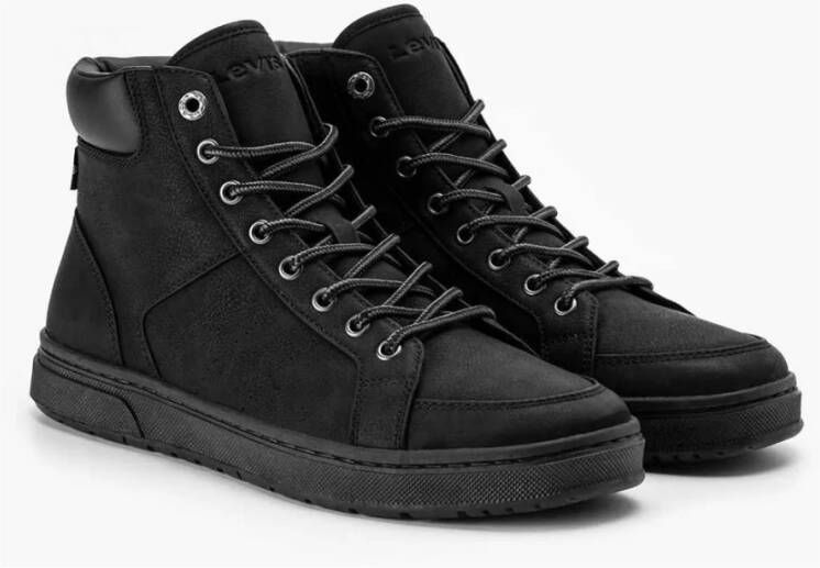 Levi's Sneakers Piper Mid Sneaker Voor Mannen Volledig Zwart Black Heren