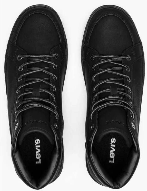 Levi's Sneakers Piper Mid Sneaker Voor Mannen Volledig Zwart Black Heren