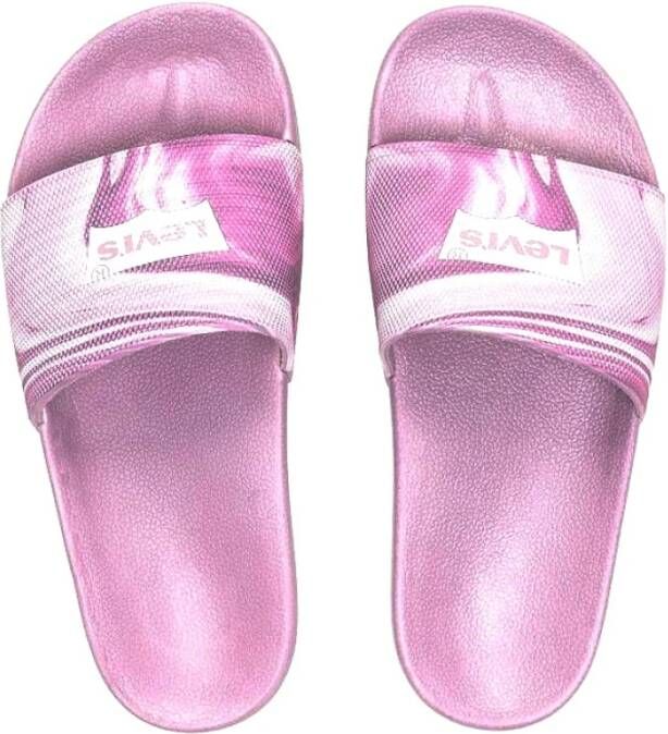 Levi's Zwembad Slippers Lichtgewicht Comfortabel Pink Dames