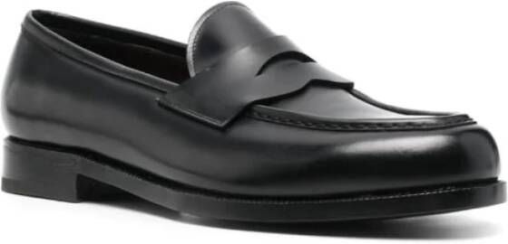 Lidfort College Mocassin in zwart leer Black Heren