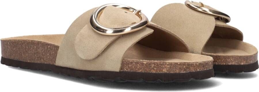 Lina Locchi Bio 1 Gesp Slipper Beige Suède Beige Dames