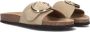 Lina Locchi Bio 1 Gesp Slipper Beige Suède Beige Dames - Thumbnail 2