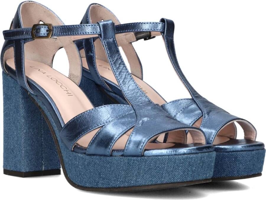 Lina Locchi Blauwe Sandalen voor Dames Blue Dames