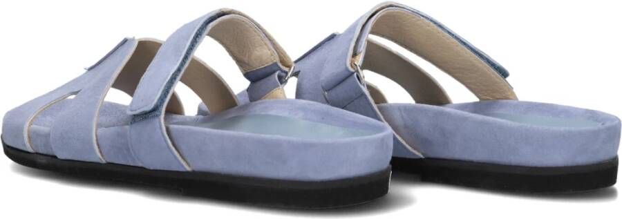 Lina Locchi Blauwe Suède Slipper Sue H Blue Dames