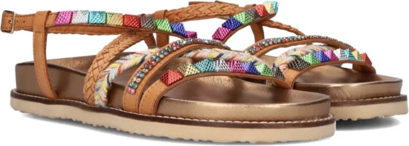 Lina Locchi Cognac Combi Sandalen Multicolor Dames