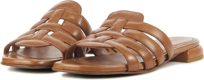 Lina Locchi Cognac Sliders voor vrouwen Brown Dames