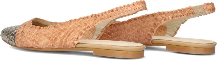 Lina Locchi Gevlochten Beige Ballerina Schoenen Beige Dames