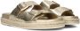 LINA LOCCHI Slippers Dames Met 2 Gesp Slipper Espa Zool Maat: 40 Materiaal: Leer Kleur: Goud - Thumbnail 2