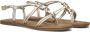 Lina Locchi Sandalen Dames Damesschoenen Leer Blokhak hoogte L1285 Goud - Thumbnail 4