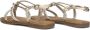 Lina Locchi Sandalen Dames Damesschoenen Leer Blokhak hoogte L1285 Goud - Thumbnail 5