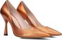 Lina Locchi Pumps Stiletto Dames Damesschoenen Leer Glitter Kitten heel hoogte L1251 Oranje - Thumbnail 2