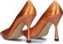 Lina Locchi Pumps Stiletto Dames Damesschoenen Leer Glitter Kitten heel hoogte L1251 Oranje - Thumbnail 3